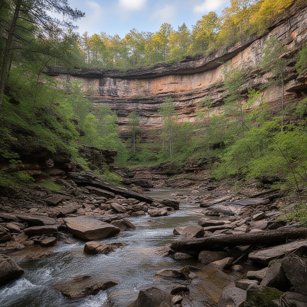 AI-generated illustration of Big South Fork National River and Recreation Area