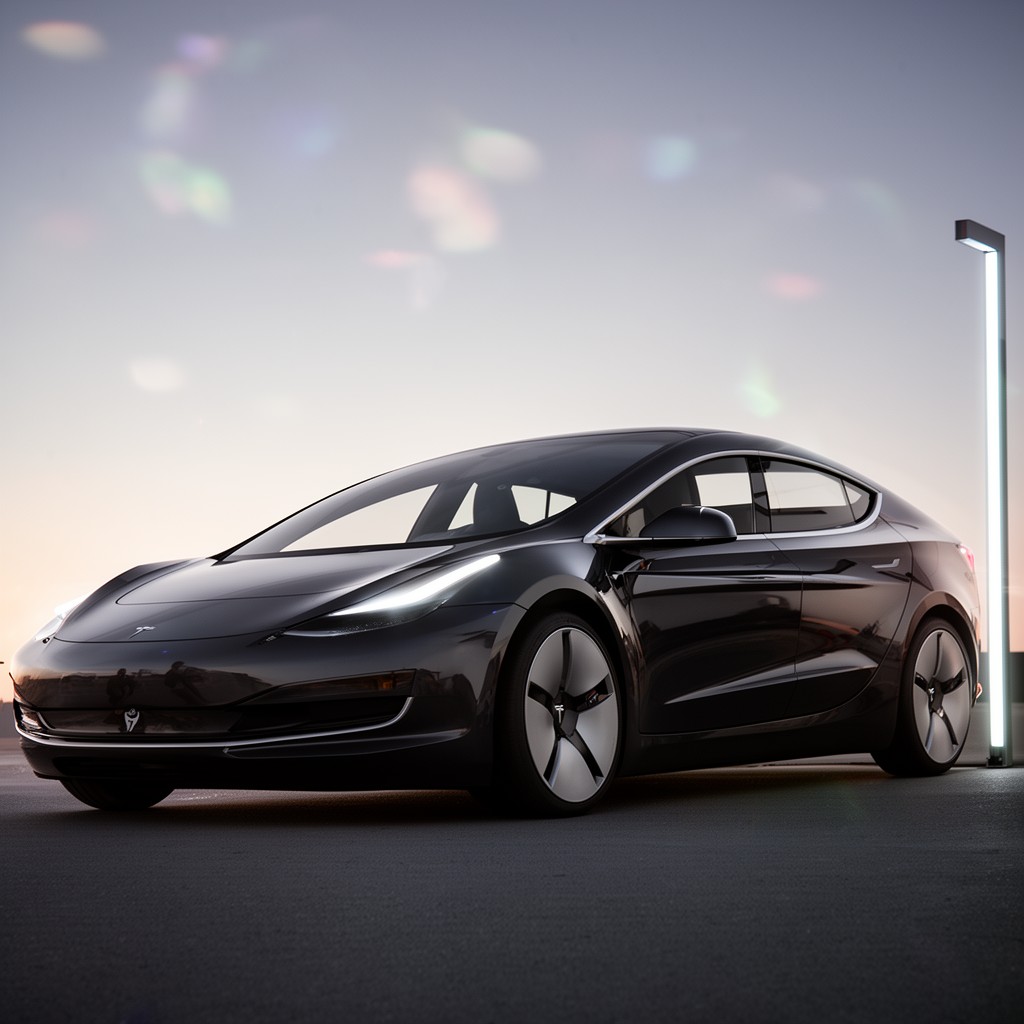 AI-generated illustration of Tesla Model 3