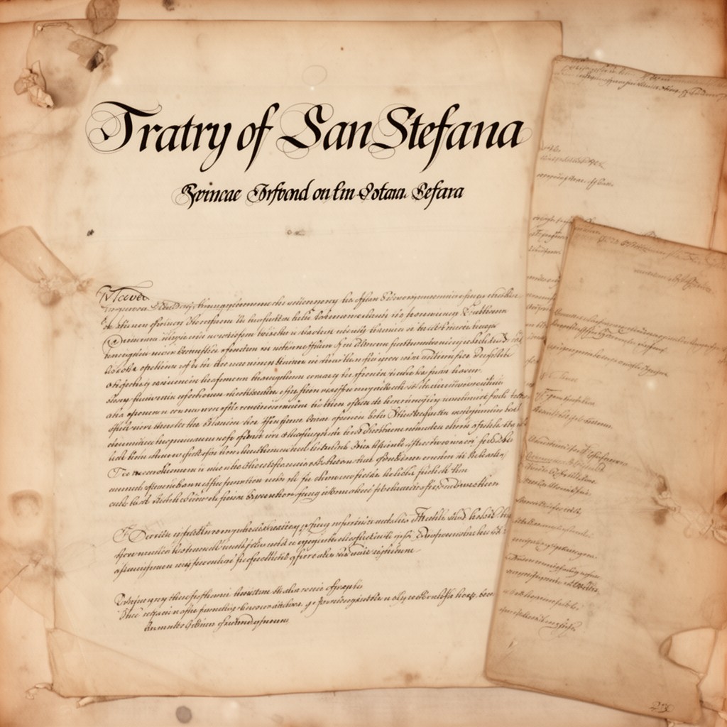 AI-generated illustration of Treaty of San Stefano