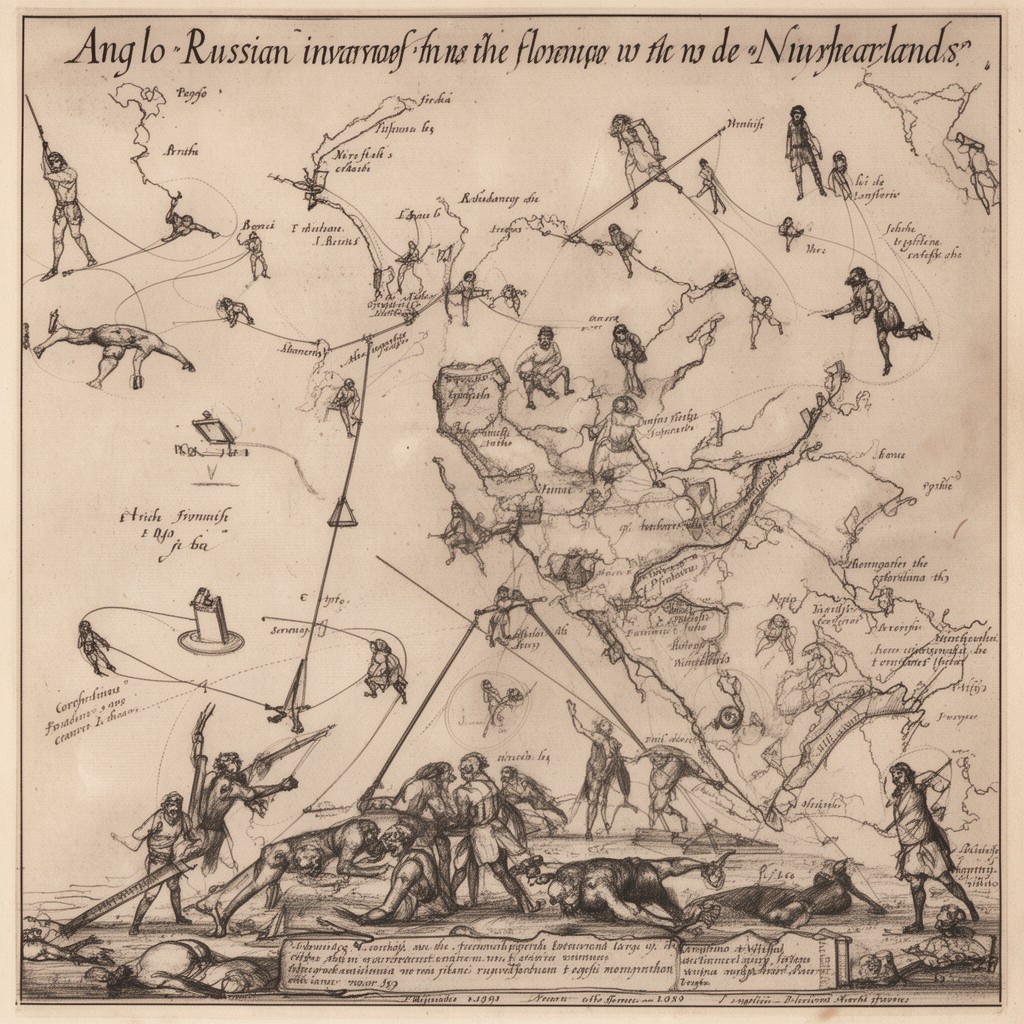 AI-generated illustration of Anglo-Russian invasion of the Netherlands