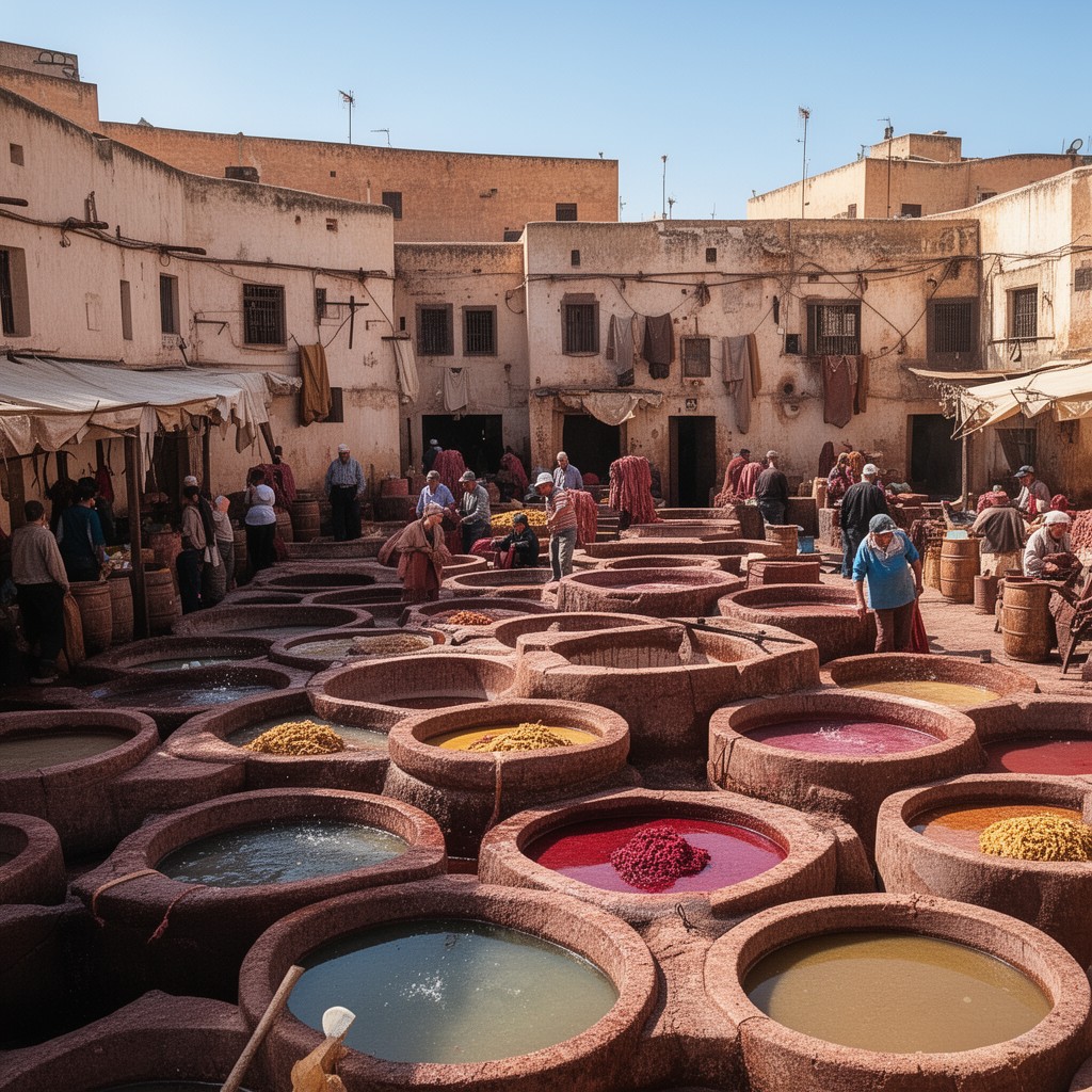 AI-generated illustration of Chouara Tannery