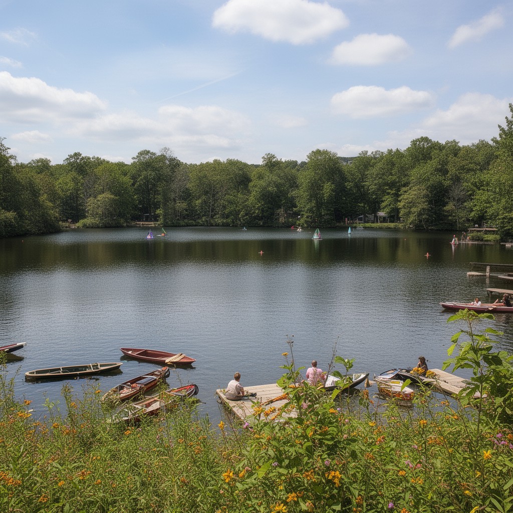 AI-generated illustration of Spy Pond