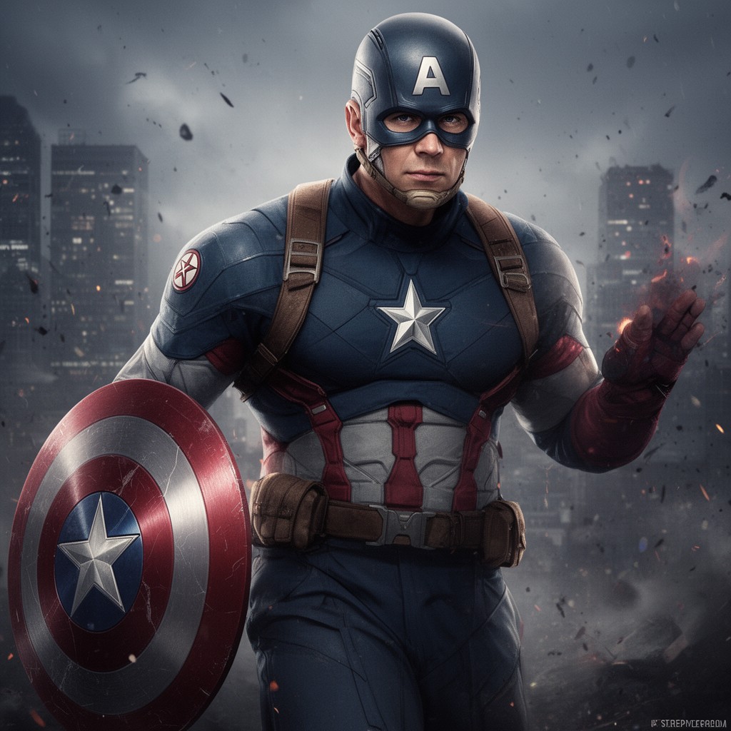 AI-generated illustration of Steve Rogers