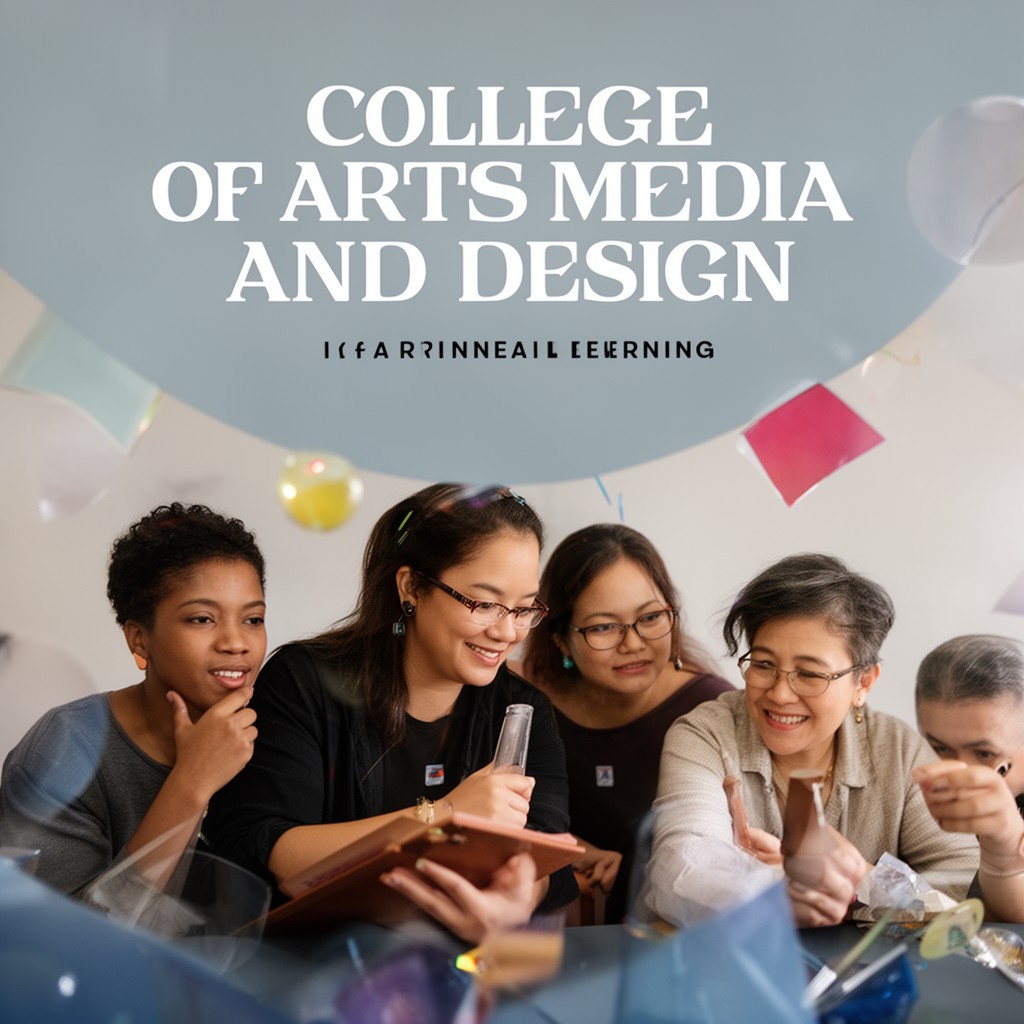 AI-generated illustration of College of Arts, Media and Design