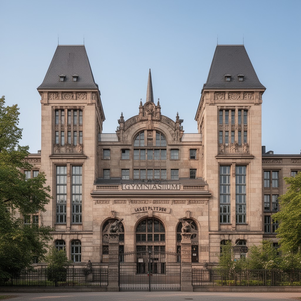 AI-generated illustration of Gymnasium in Kassel
