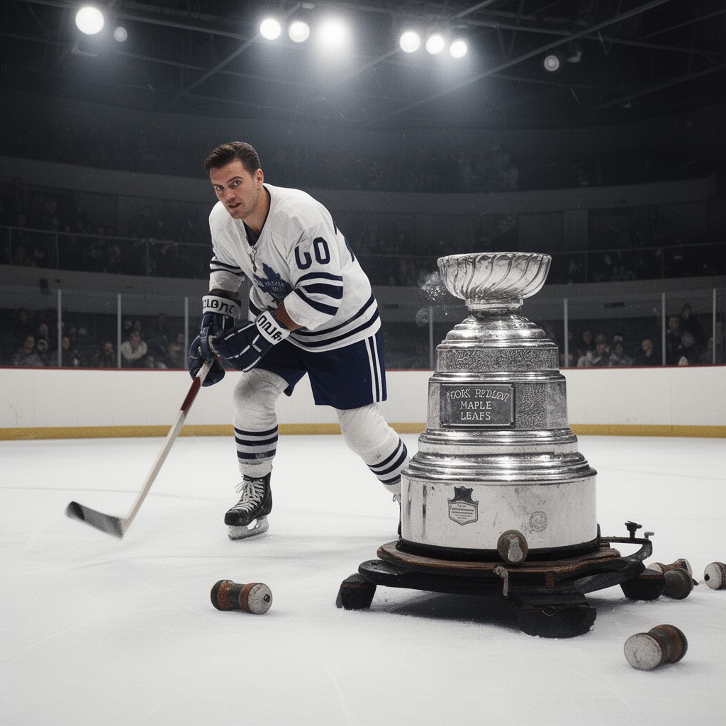 AI-generated illustration of 1963–64 NHL season