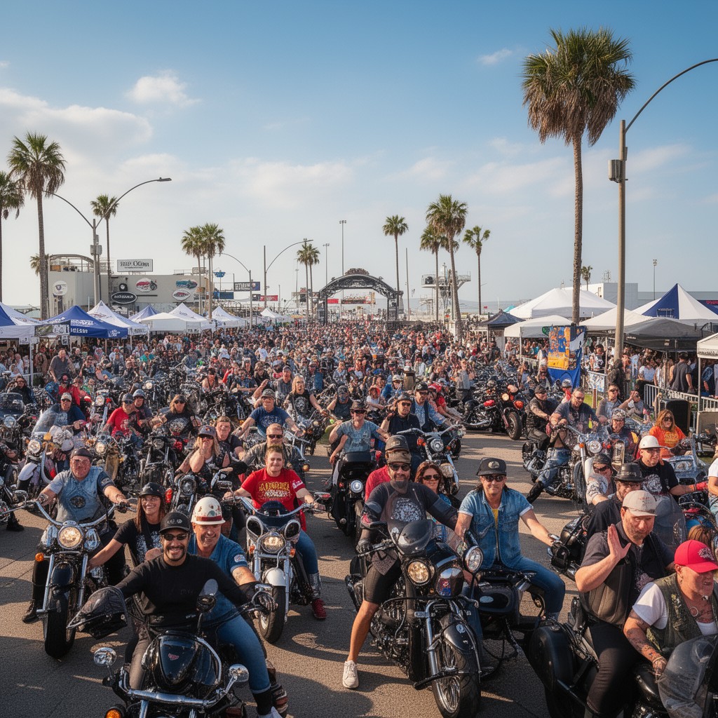 AI-generated illustration of Bike Week