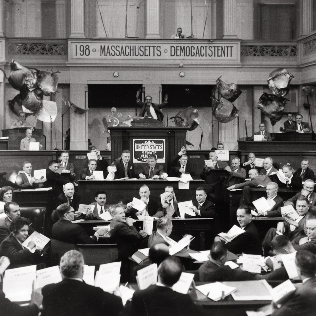 AI-generated illustration of United States Senate (Massachusetts Democratic primary, 1948)