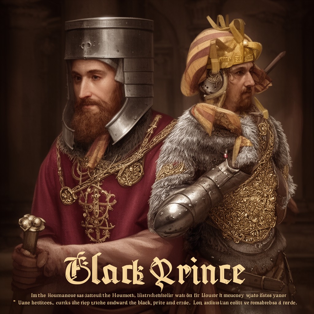 AI-generated illustration of Houmout (historically associated with the Black Prince)