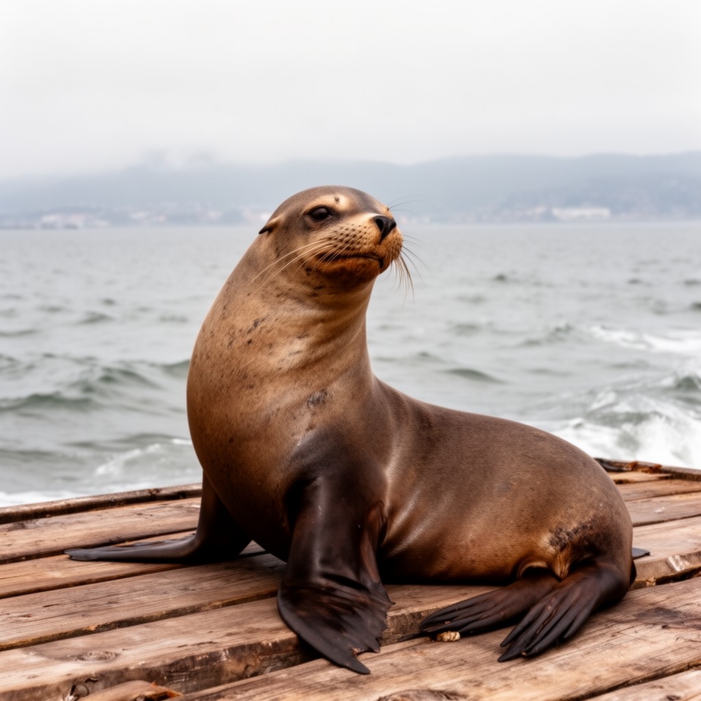 AI-generated illustration of California sea lion