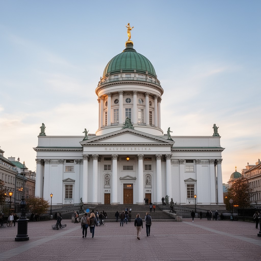 AI-generated illustration of Helsinki Cathedral
