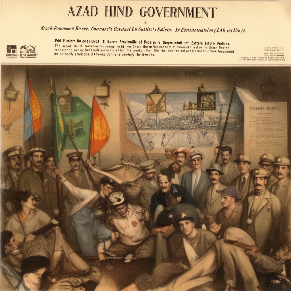 AI-generated illustration of Azad Hind Government