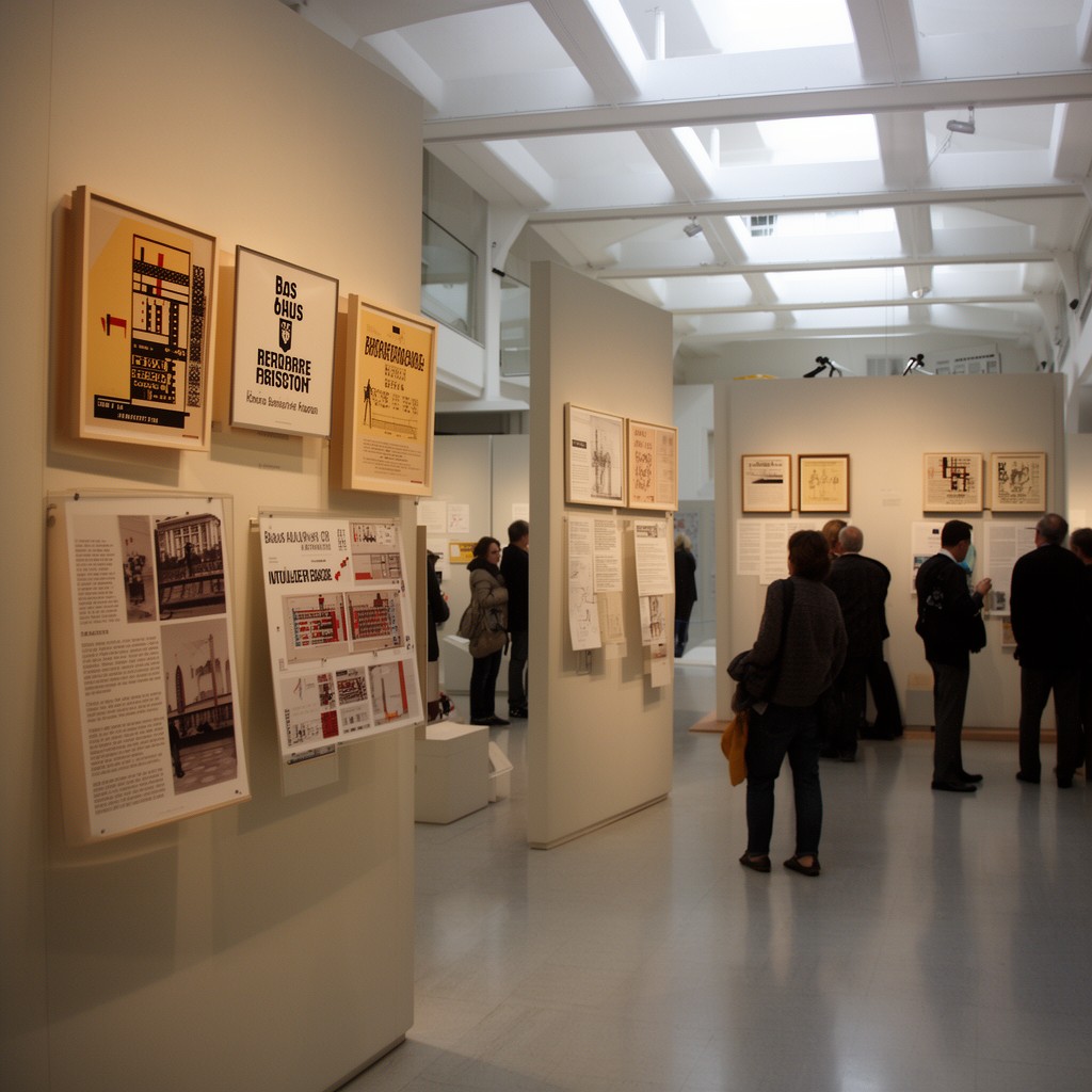 AI-generated illustration of Bauhaus exhibition designs