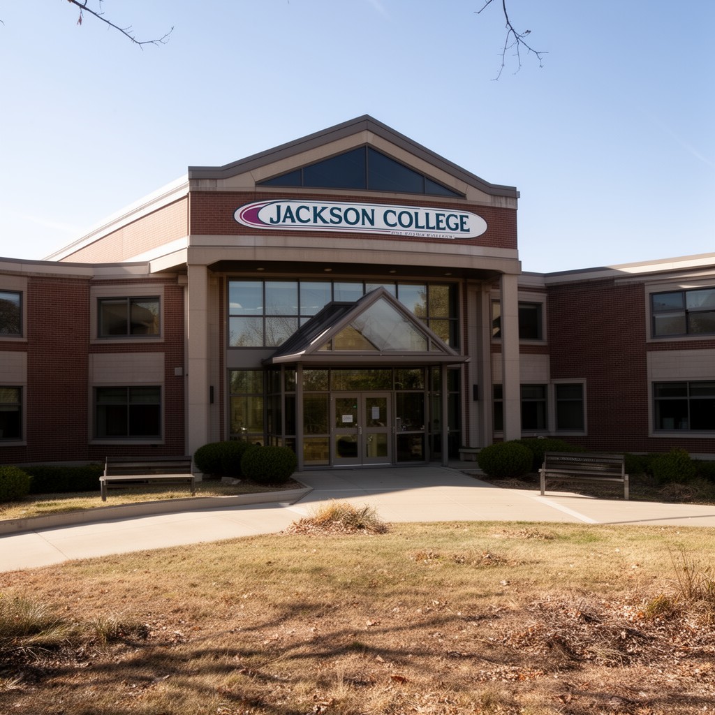 AI-generated illustration of Jackson College (nearby in Jackson County)