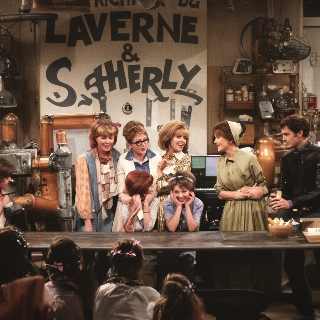 AI-generated illustration of Laverne & Shirley