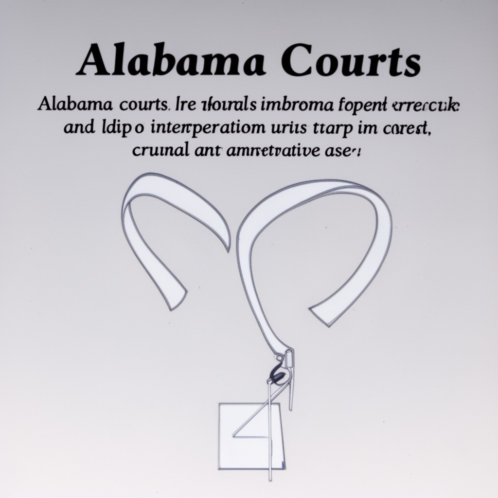 AI-generated illustration of Alabama courts