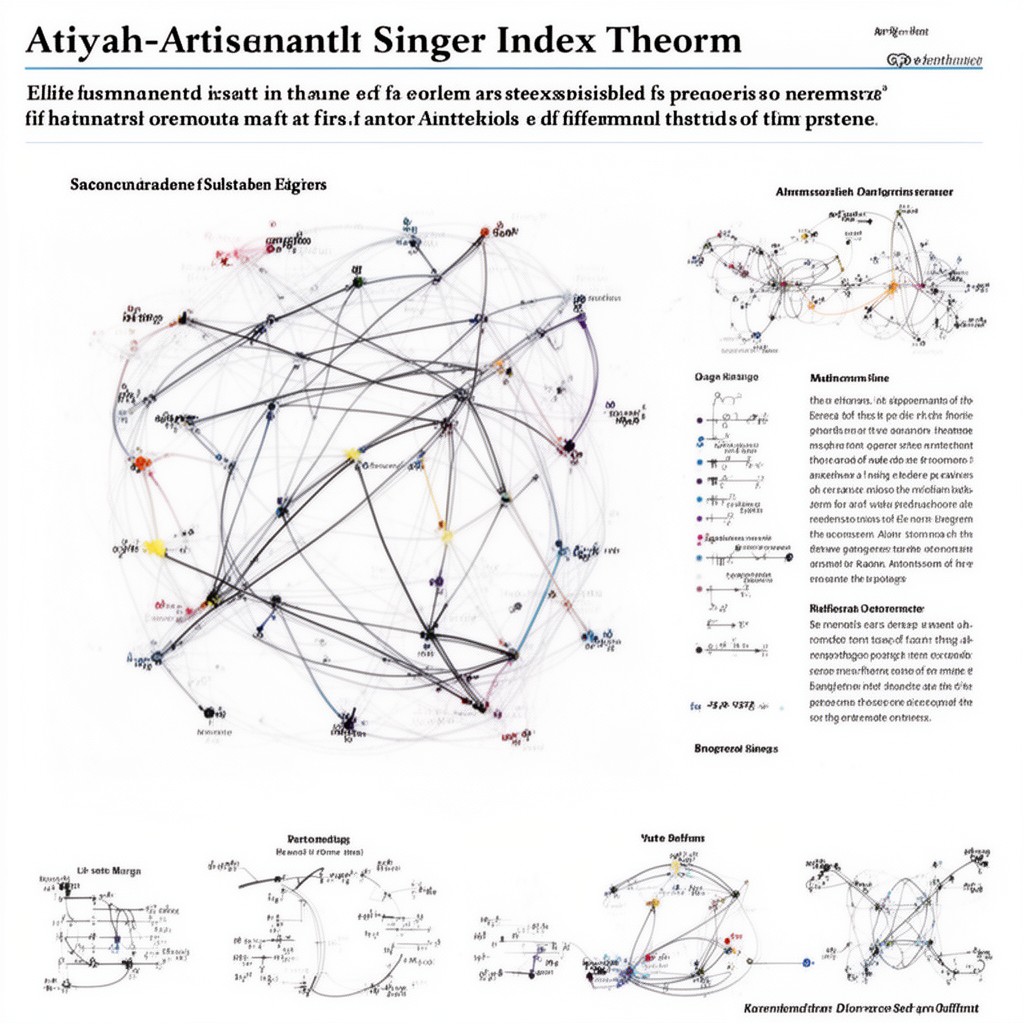 AI-generated illustration of Atiyah–Singer index theorem