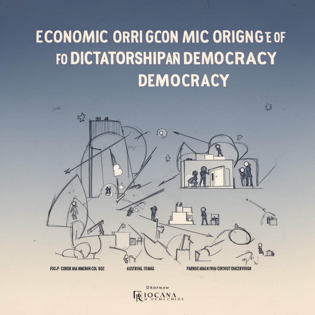 AI-generated illustration of Economic Origins of Dictatorship and Democracy