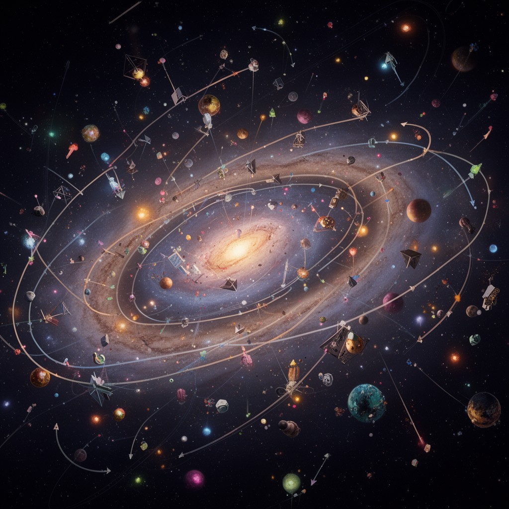 AI-generated illustration of inflationary universe theory
