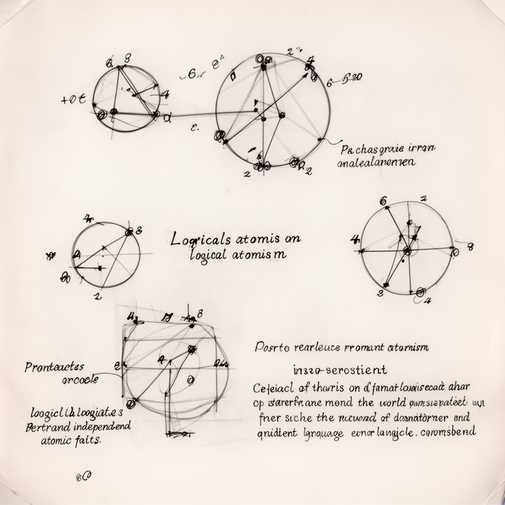 AI-generated illustration of logical atomism