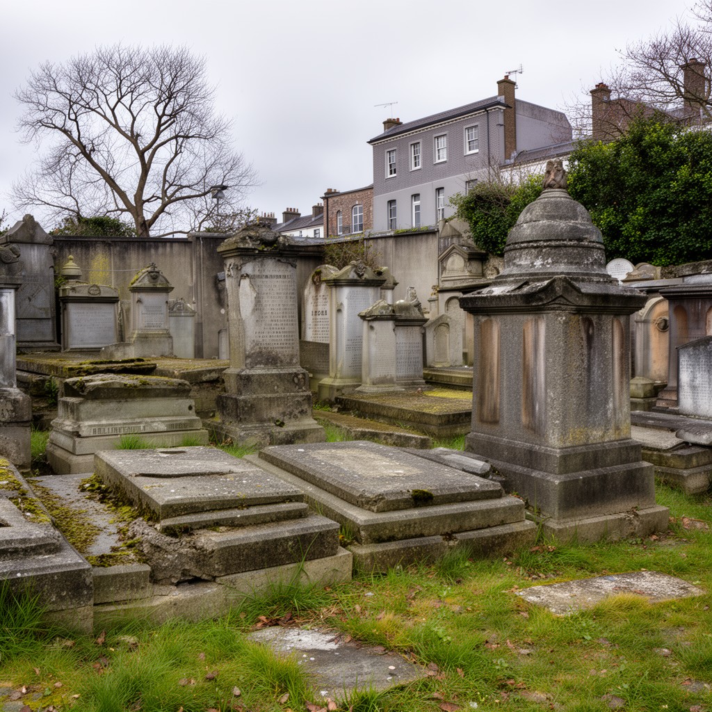 AI-generated illustration of Ballintemple graveyard