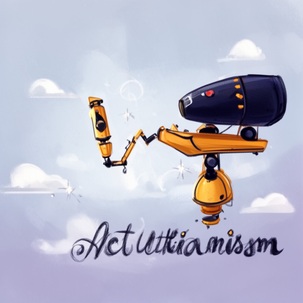 AI-generated illustration of act utilitarianism