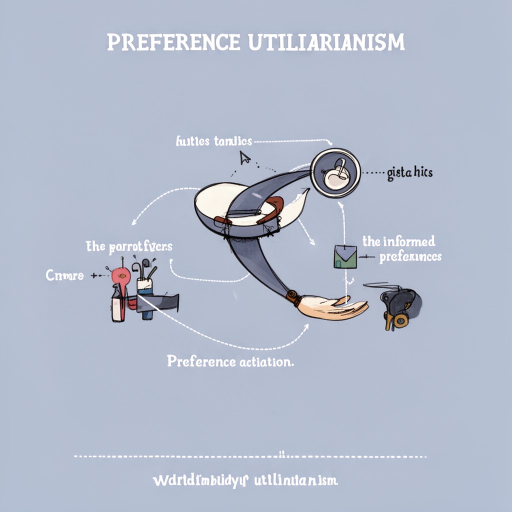 AI-generated illustration of preference utilitarianism