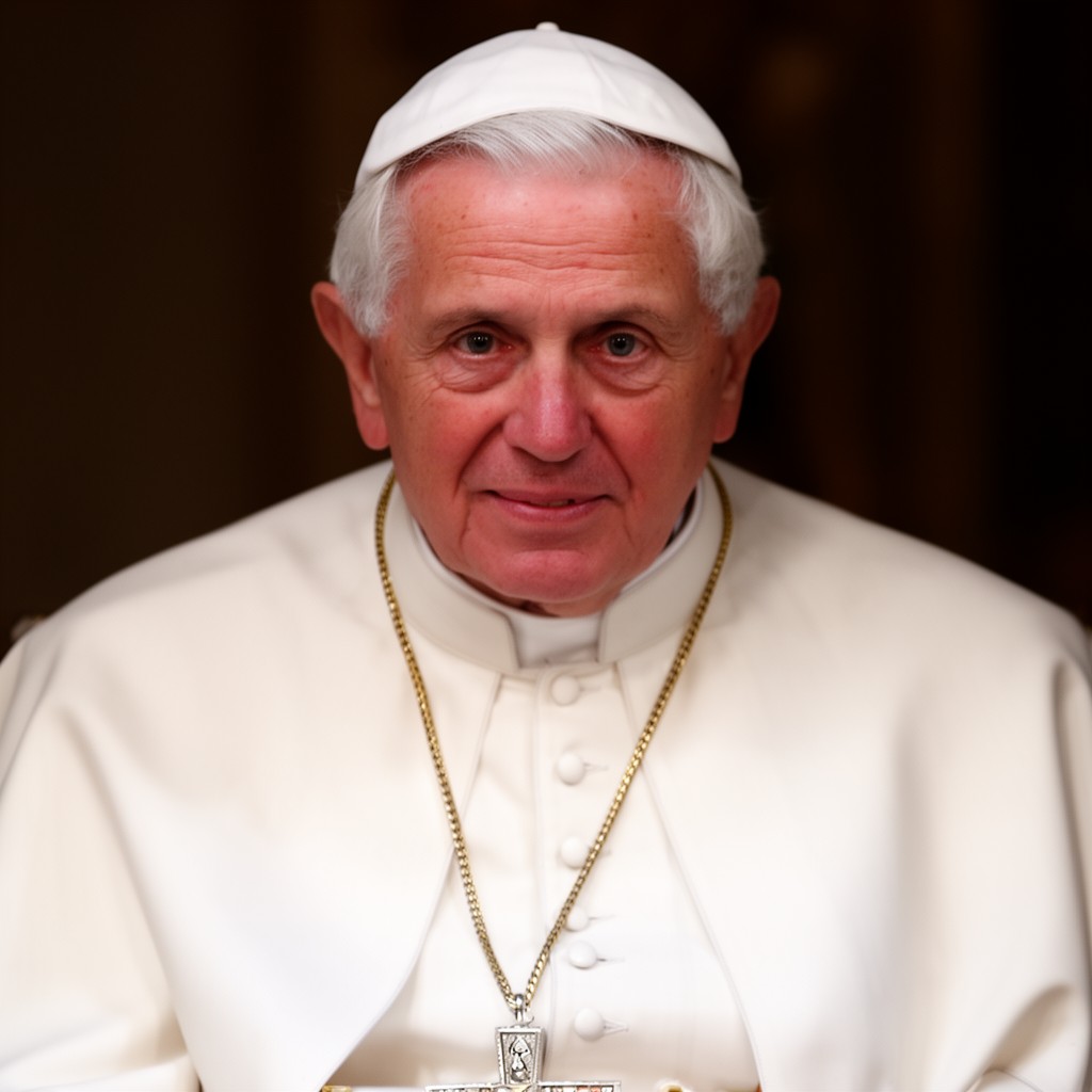 AI-generated illustration of Pope Benedict XVI