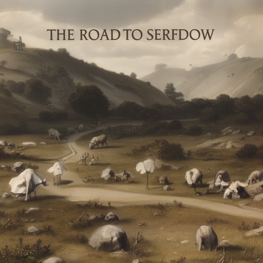 AI-generated illustration of The Road to Serfdom