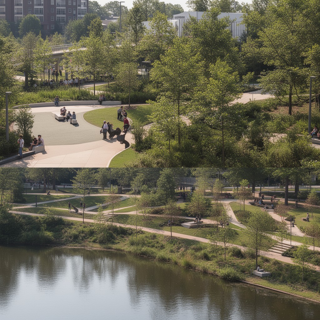AI-generated illustration of Historic Fourth Ward Park