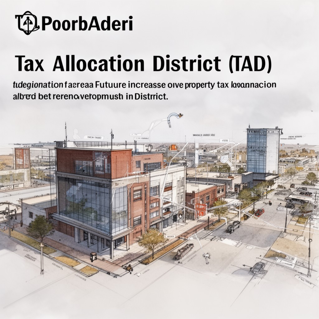 AI-generated illustration of Tax Allocation District (TAD)