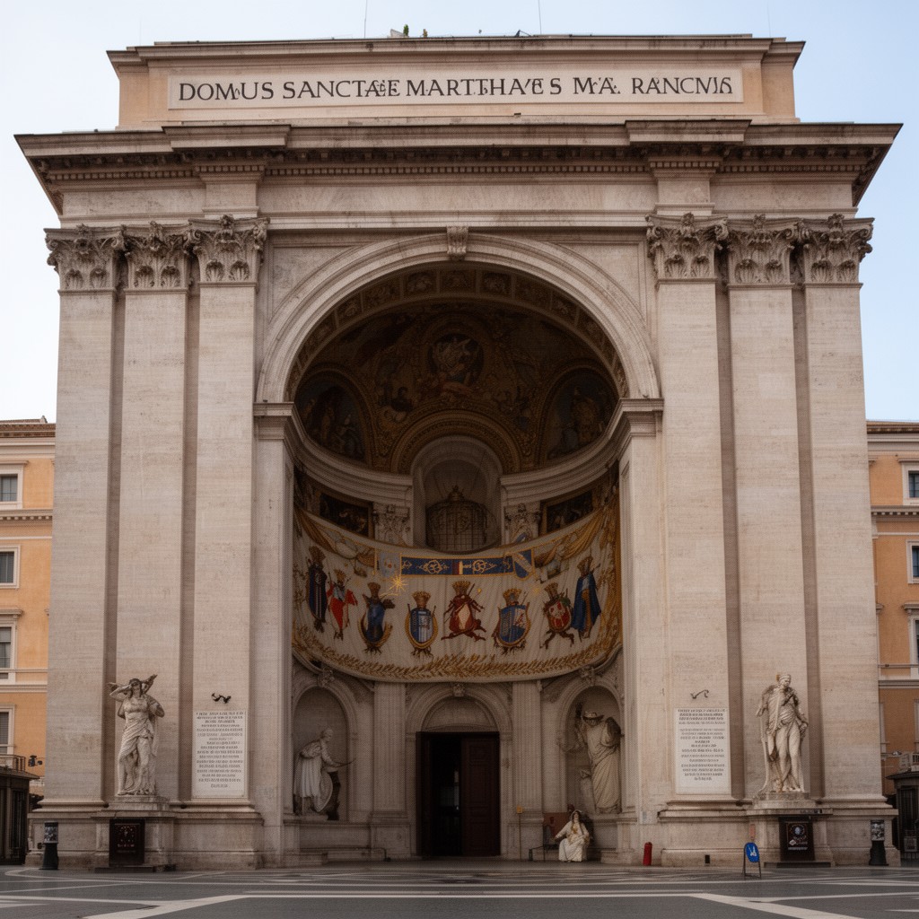AI-generated illustration of Domus Sanctae Marthae
