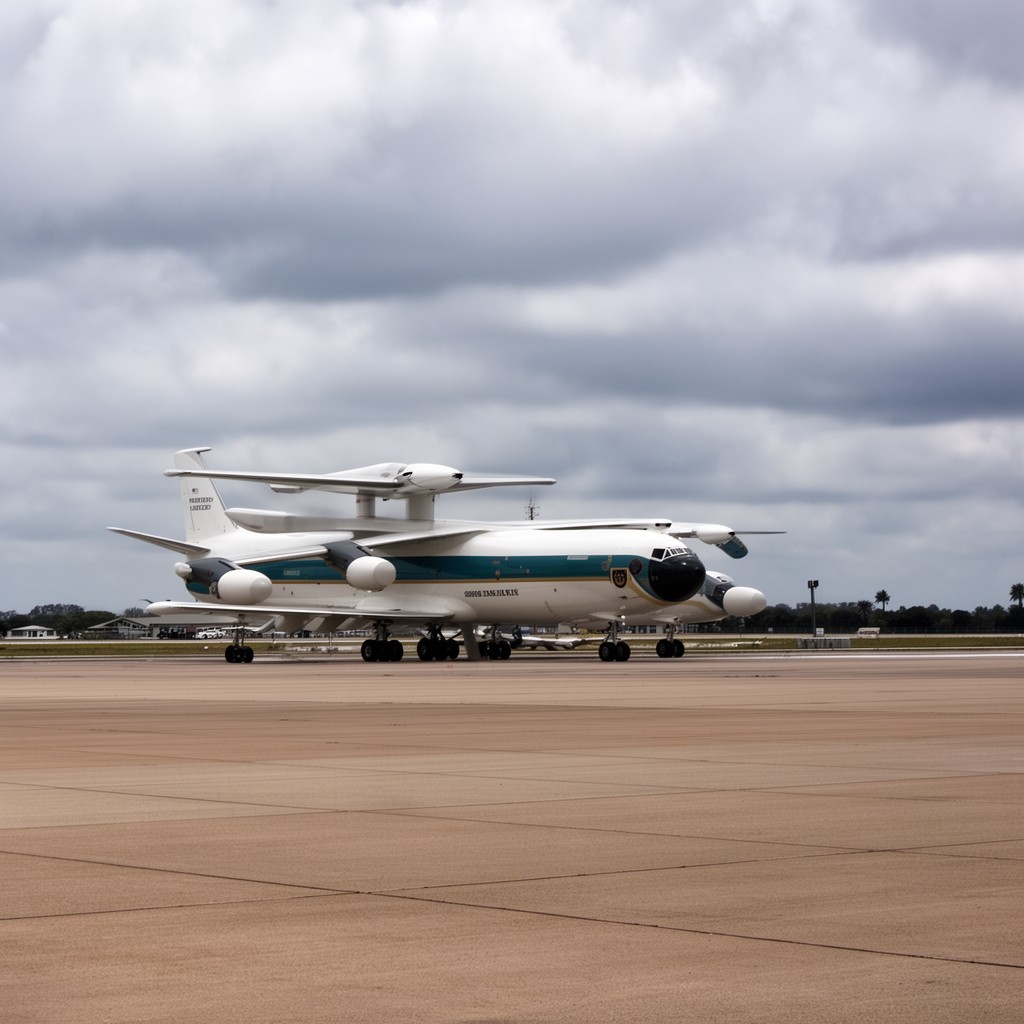 AI-generated illustration of presidential airlift group