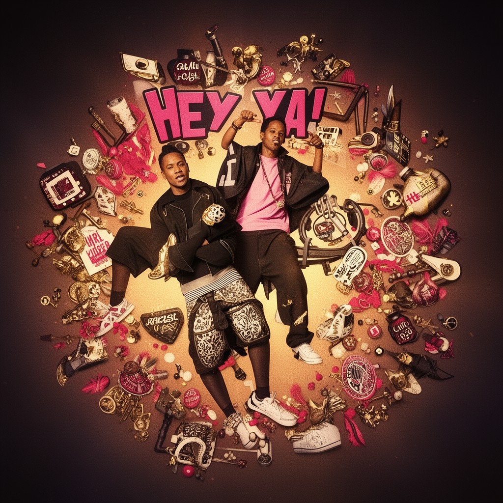AI-generated illustration of Song "Hey Ya!"