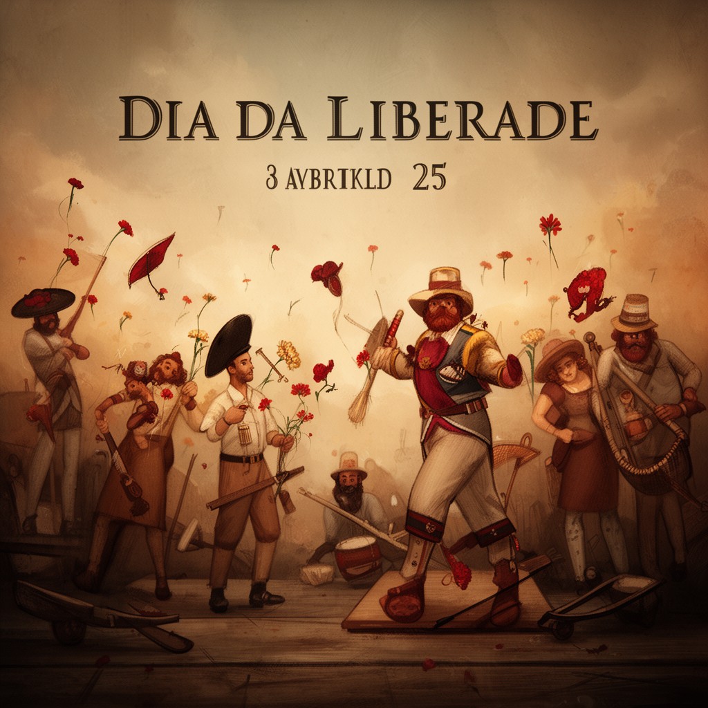 AI-generated illustration of Dia da Liberdade
