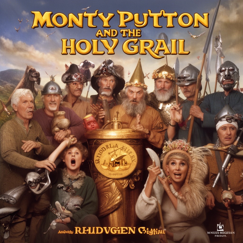 AI-generated illustration of Monty Python and the Holy Grail