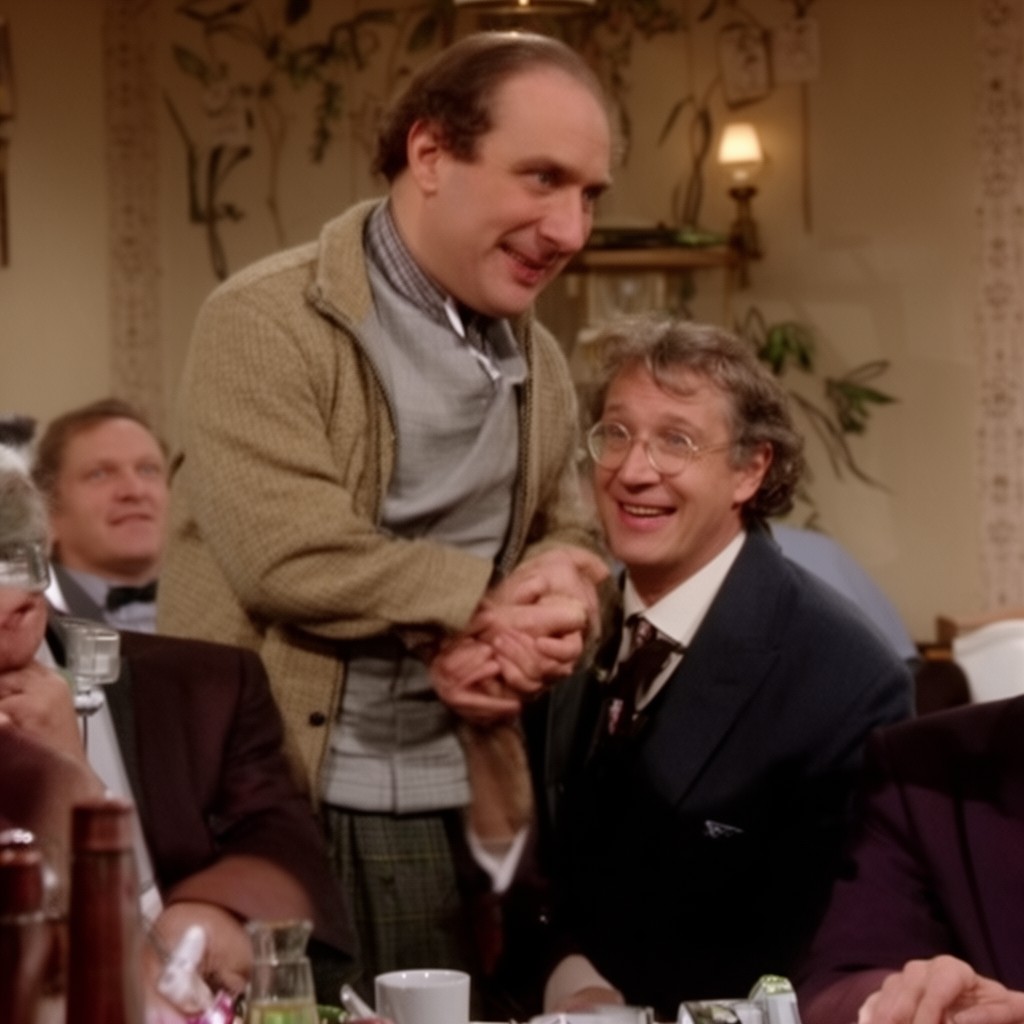 AI-generated illustration of Basil Fawlty