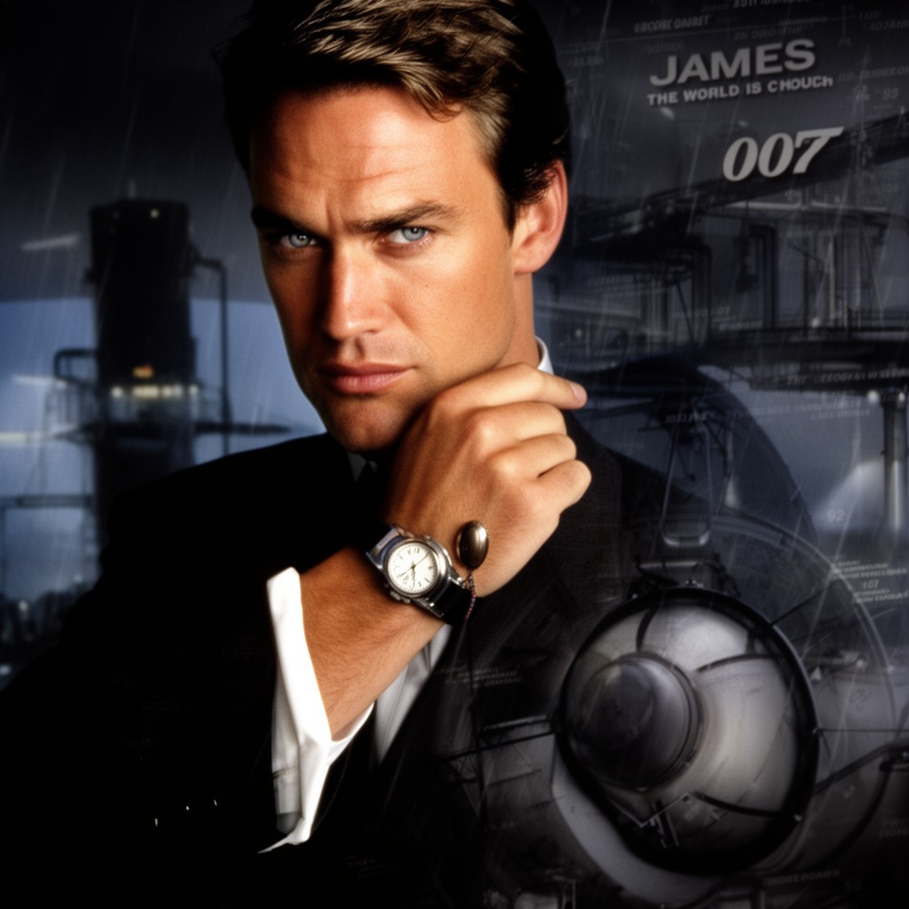 AI-generated illustration of James Bond: The World Is Not Enough