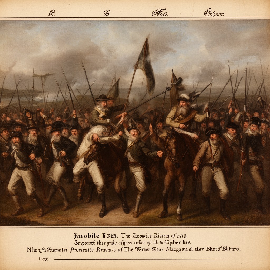 AI-generated illustration of Jacobite rising of 1715