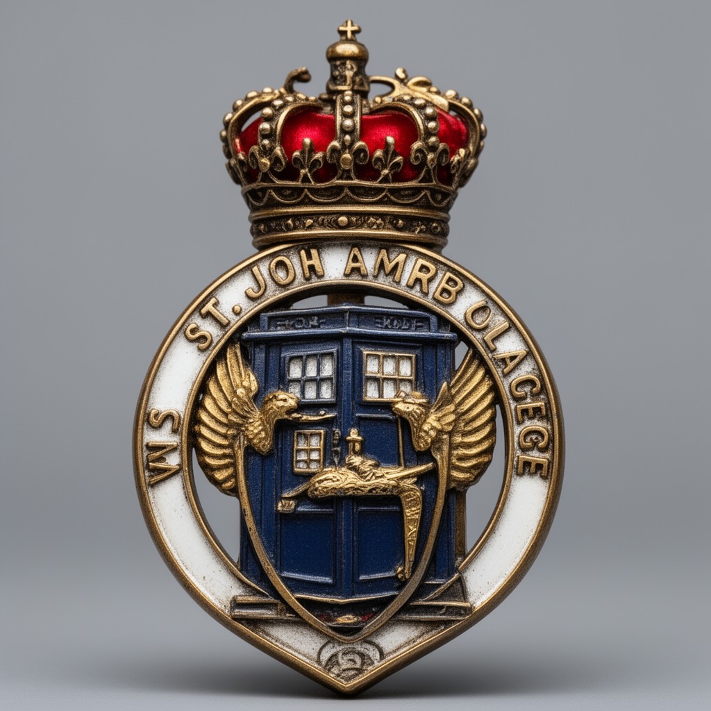AI-generated illustration of St. John Ambulance badge