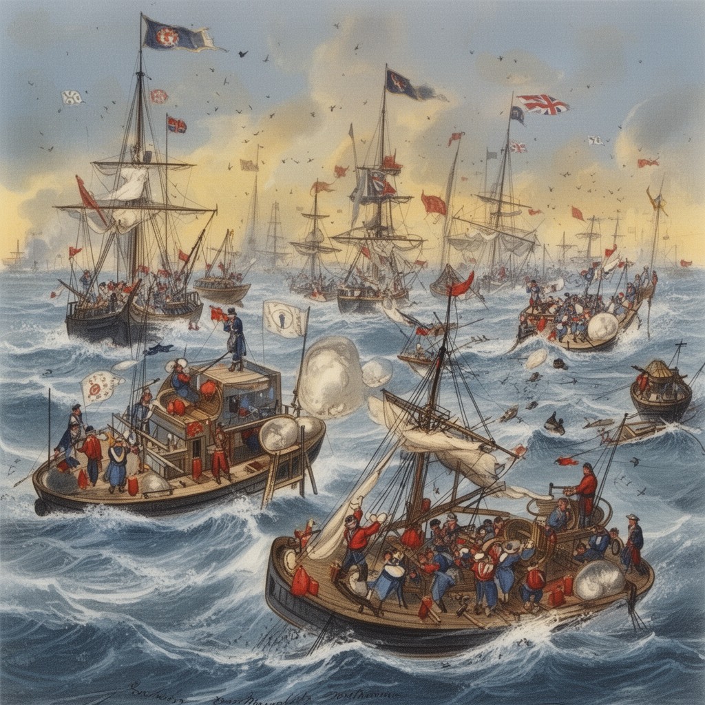 AI-generated illustration of Battle of Quiberon Bay