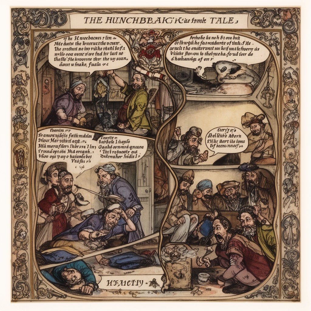 AI-generated illustration of The Hunchback’s Tale