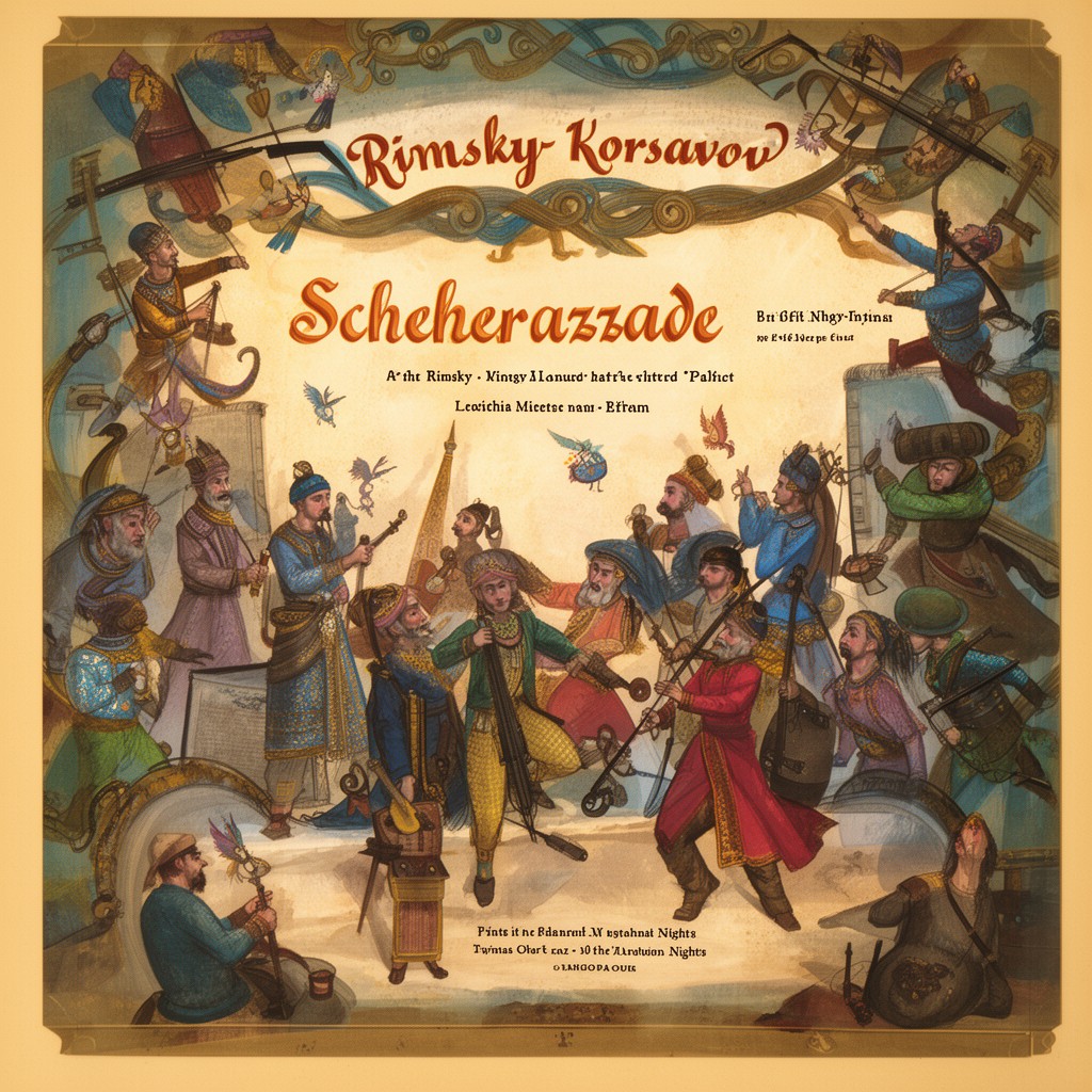 AI-generated illustration of Rimsky-Korsakov’s symphonic suite Scheherazade