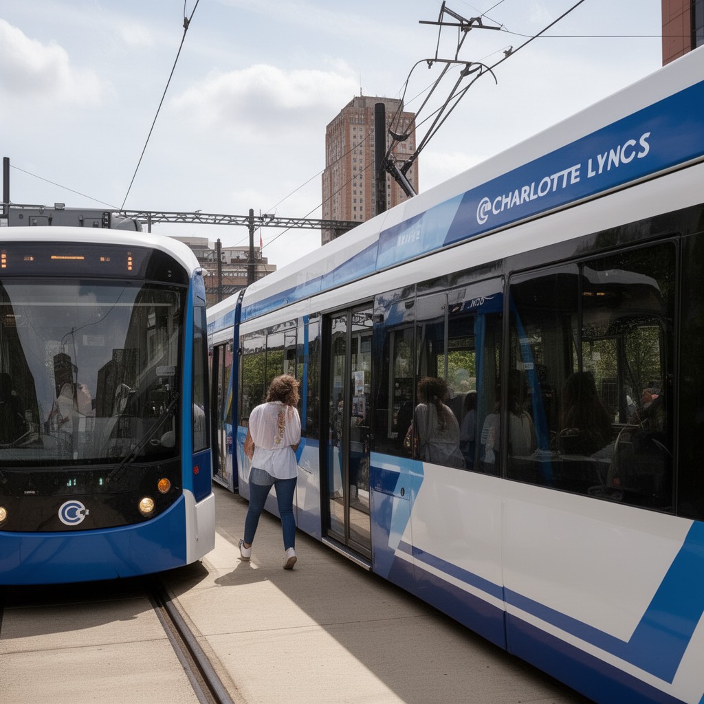 AI-generated illustration of Charlotte LYNX Blue Line