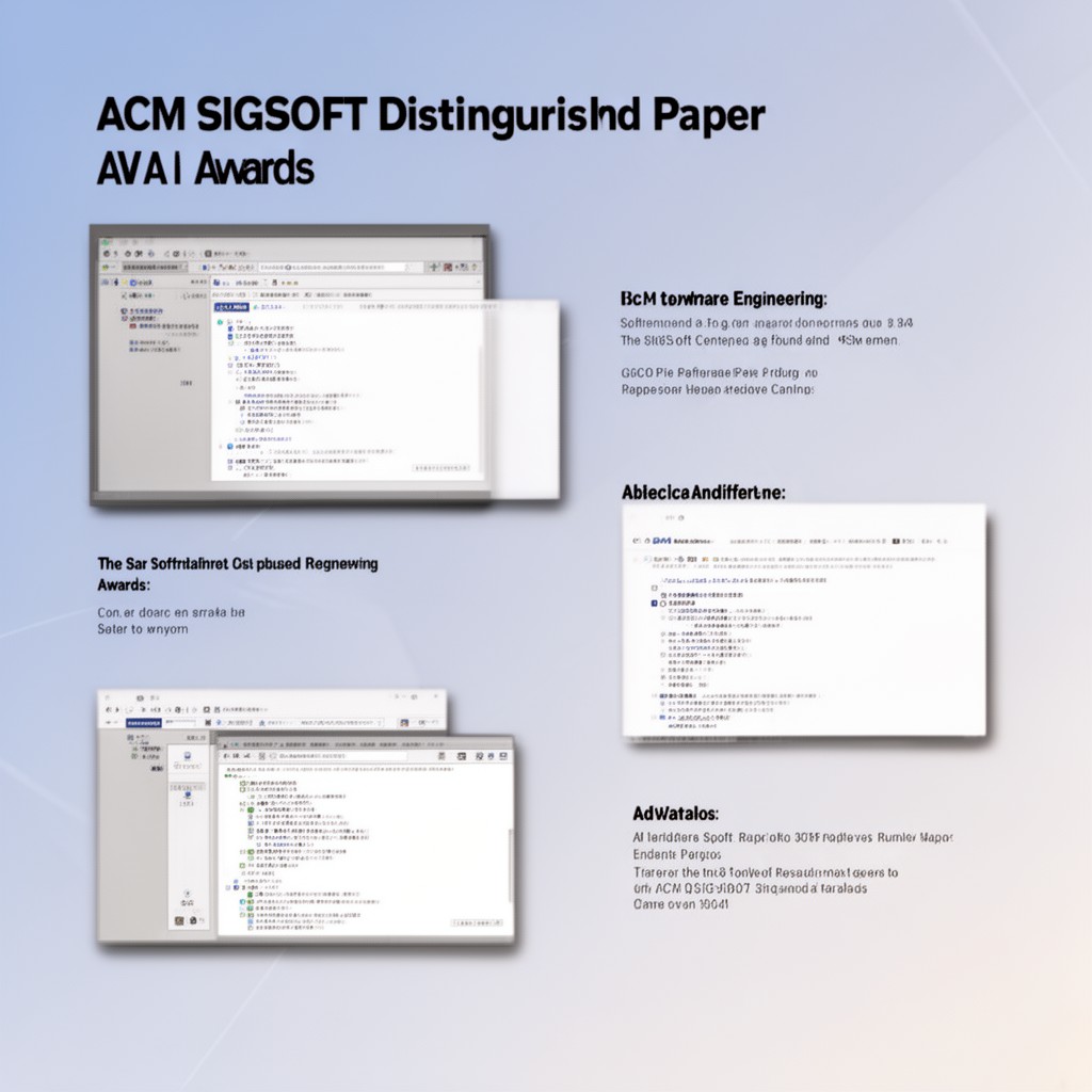 AI-generated illustration of ACM SIGSOFT Distinguished Paper Awards