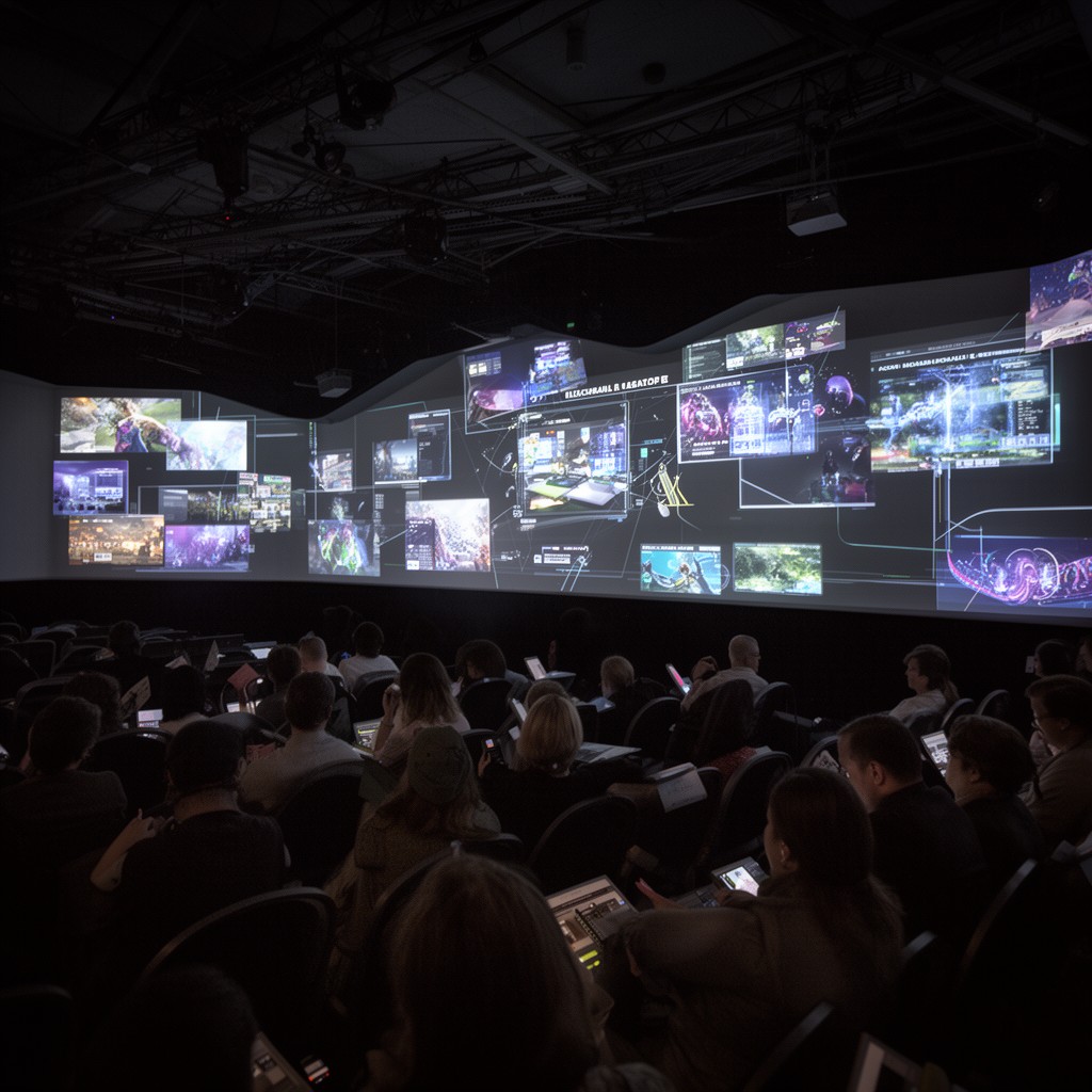 AI-generated illustration of electronic theater