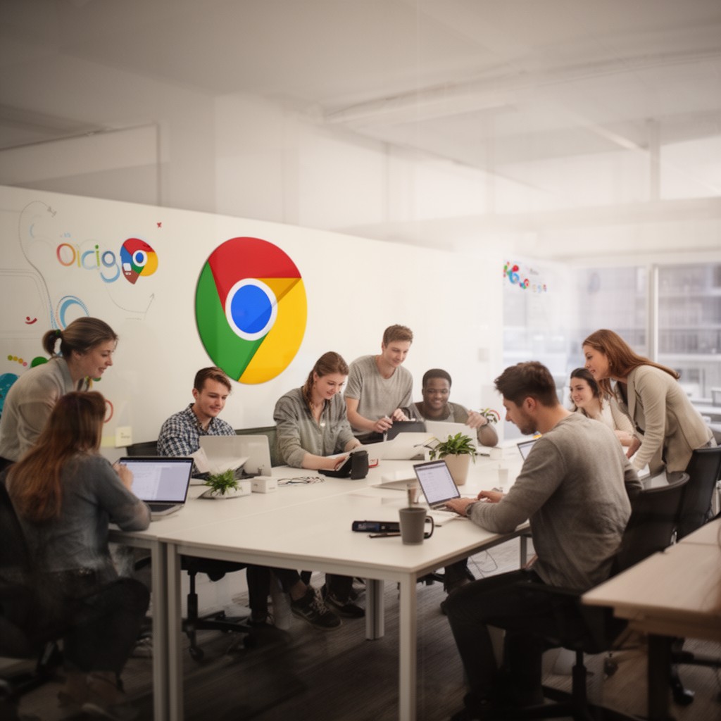 AI-generated illustration of Google Chrome team