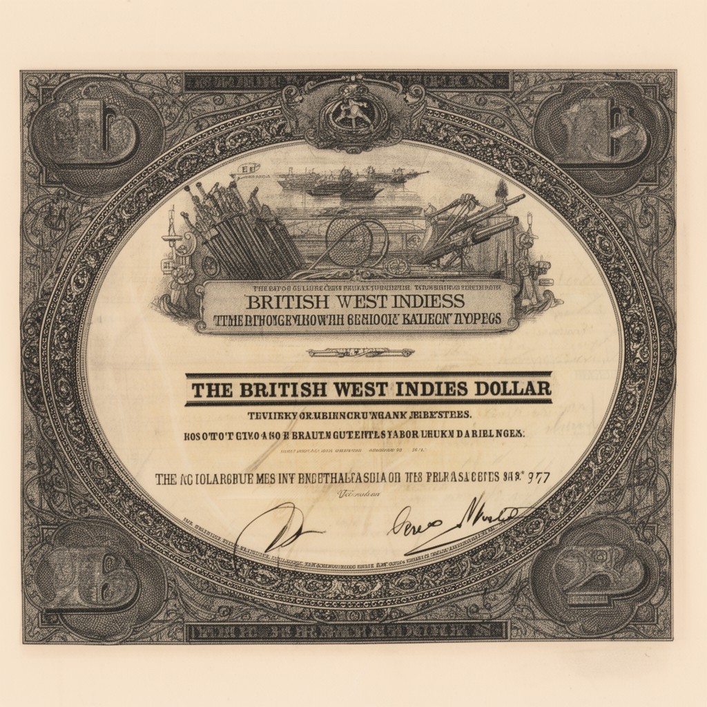 AI-generated illustration of British West Indies dollar