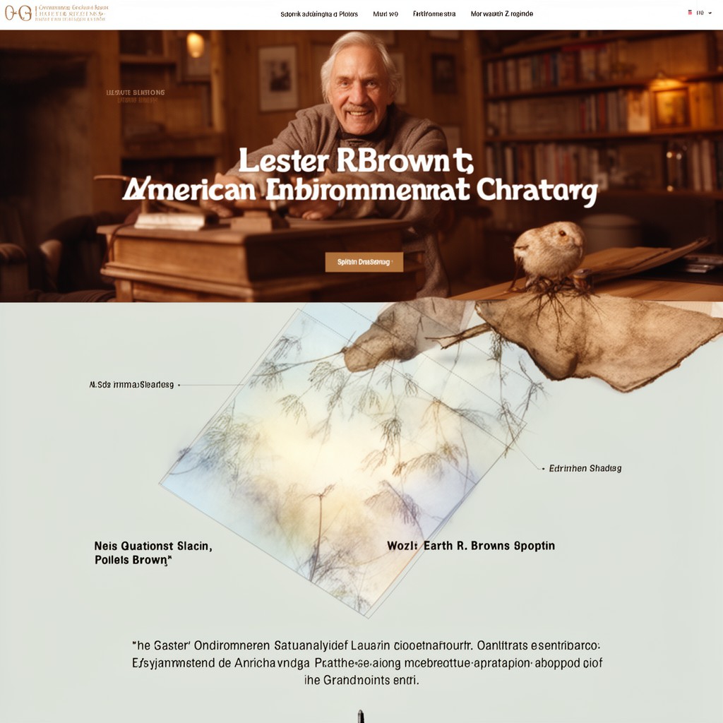 AI-generated illustration of Lester R. Brown