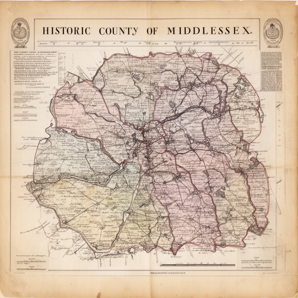 AI-generated illustration of historic county of Middlesex